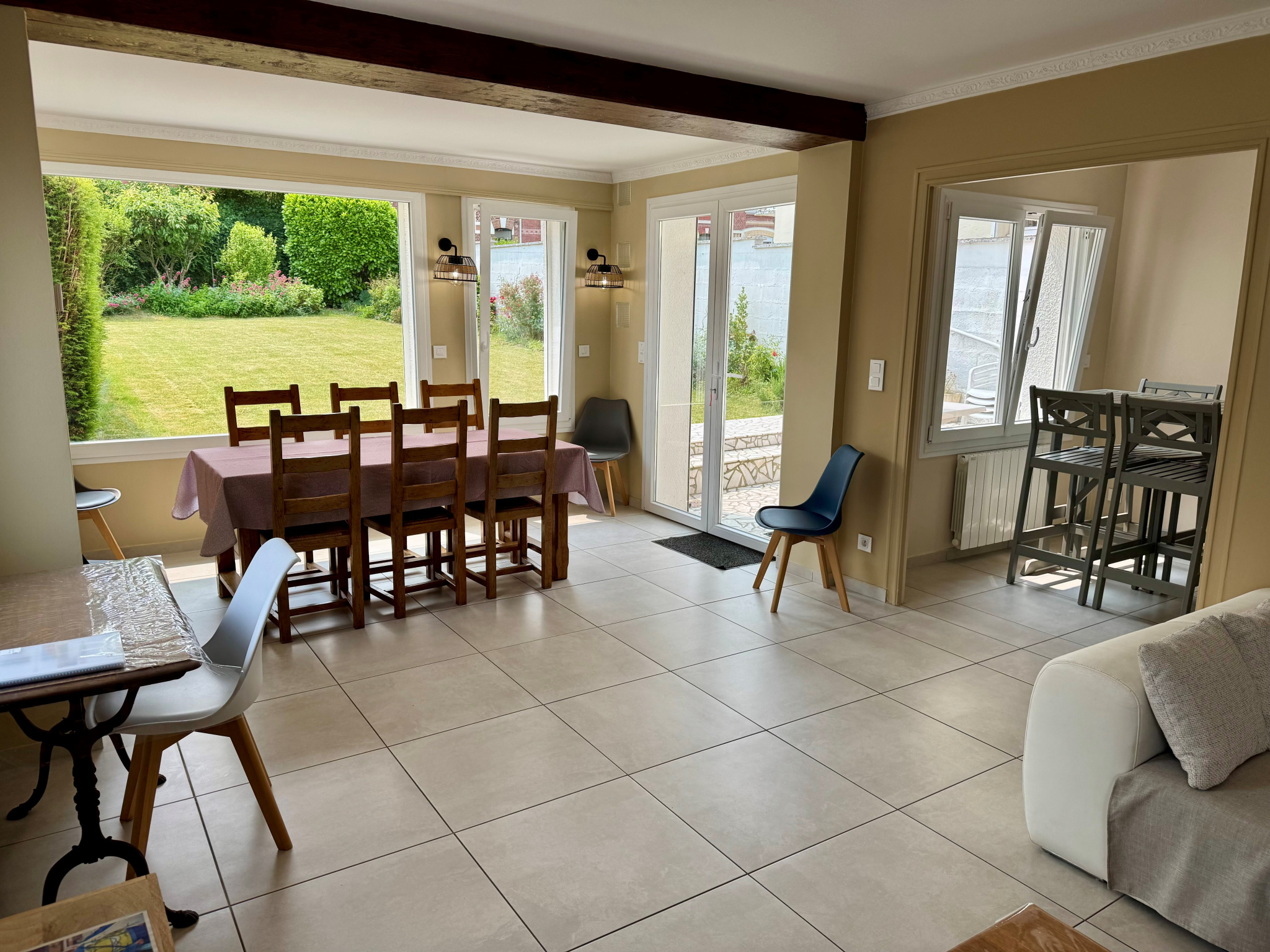 Immo80 – L'immobilier à Amiens et dans la Somme-Plain-pied – 100m2 – 3chbs – Jardin – Garage double
