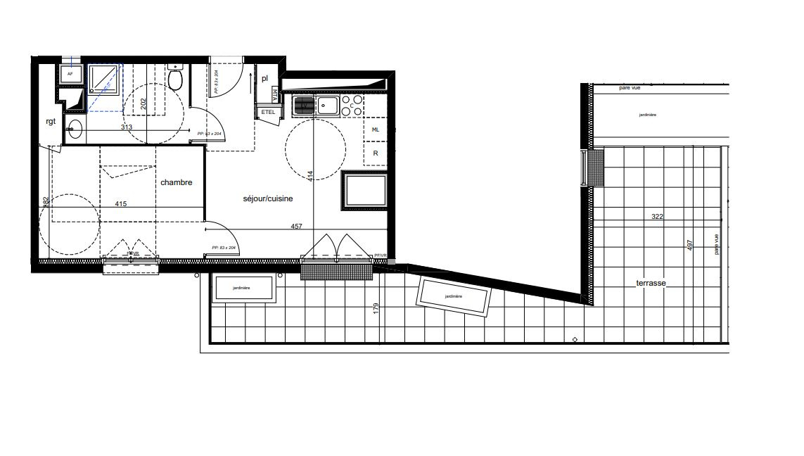 Immo80 – L'immobilier à Amiens et dans la Somme-T2 NEUF AMIENS SUD AVEC TERRASSE ET PARKING