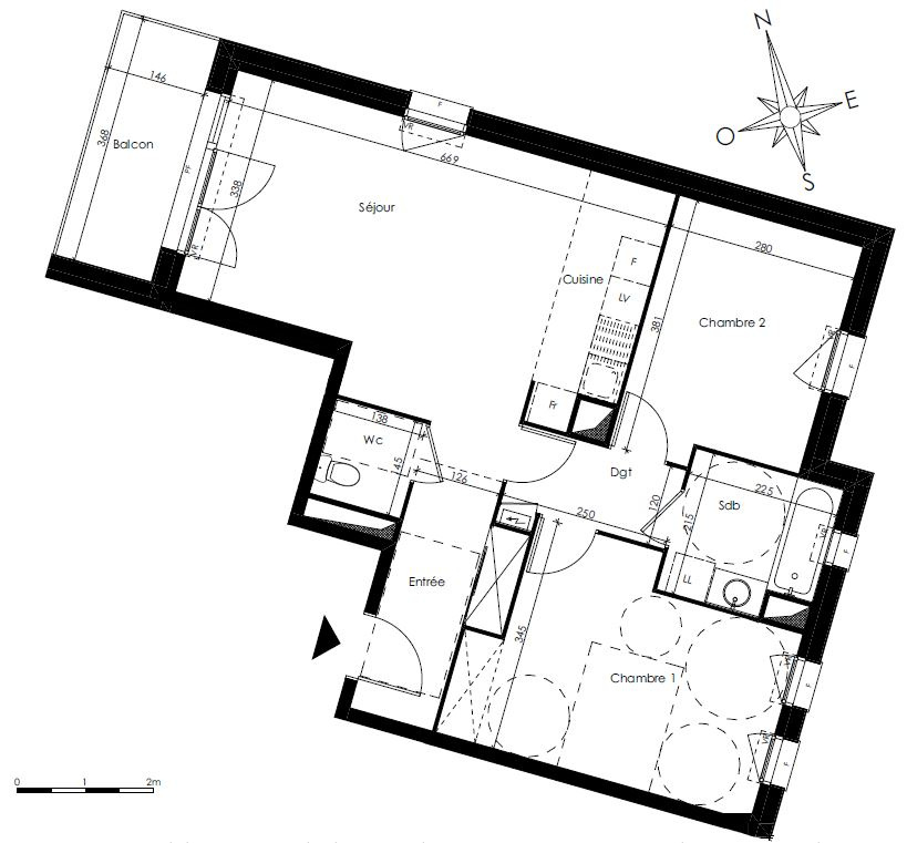 Immo80 – L'immobilier à Amiens et dans la Somme-TYPE 3 AVEC PARKING AMIENS SUD – PAUL CLAUDEL